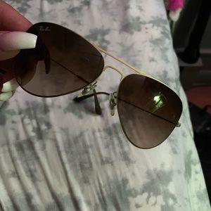 rat ban aviators gold